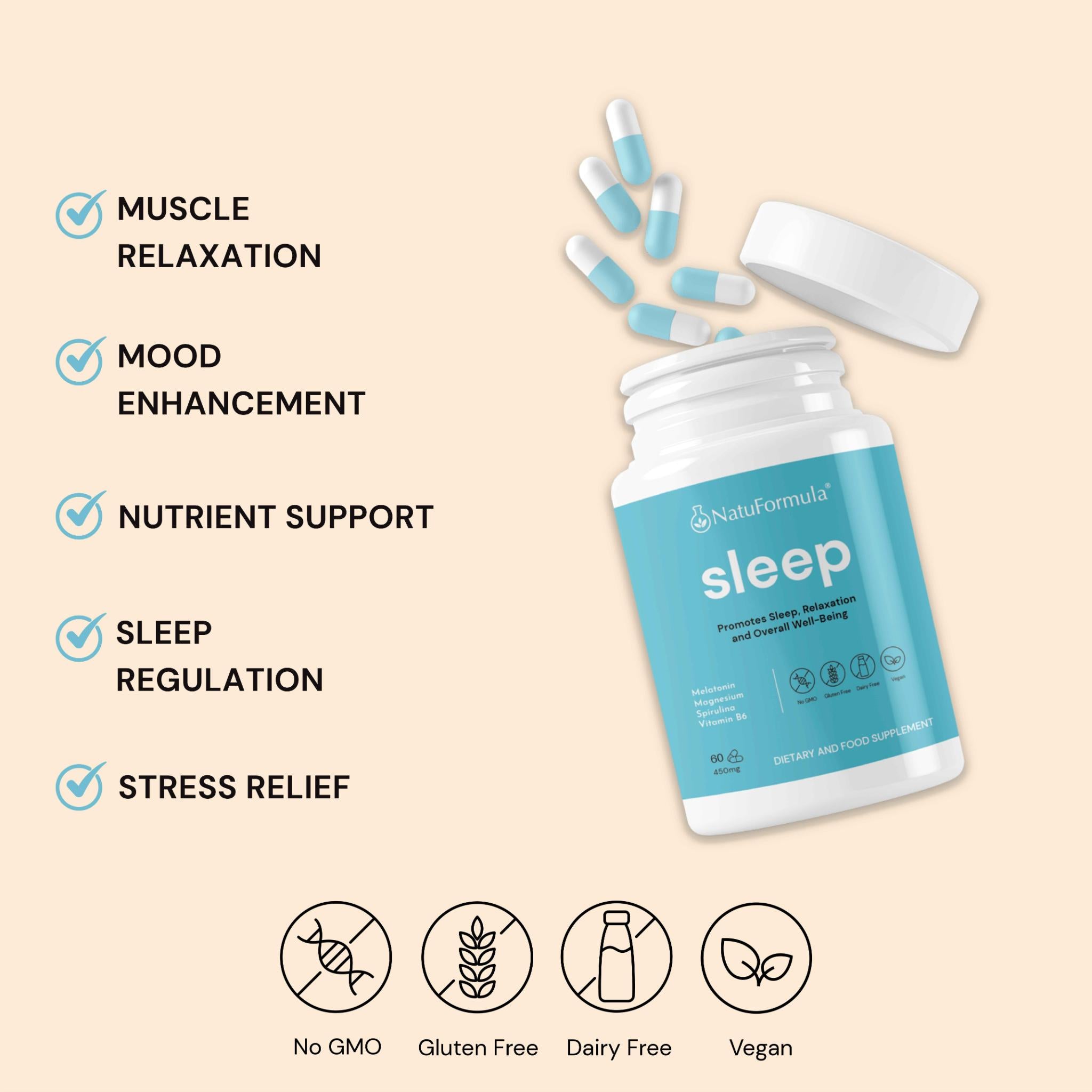 NatuFormula™ Sleep -  Enhance Sleep Naturally | 100% Organic Supplement